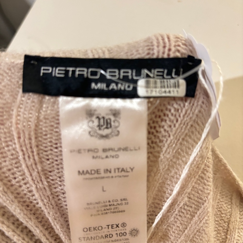 Pietro Brunelli Cream Long Sleeve Maternity Dress - Picture 6 of 6